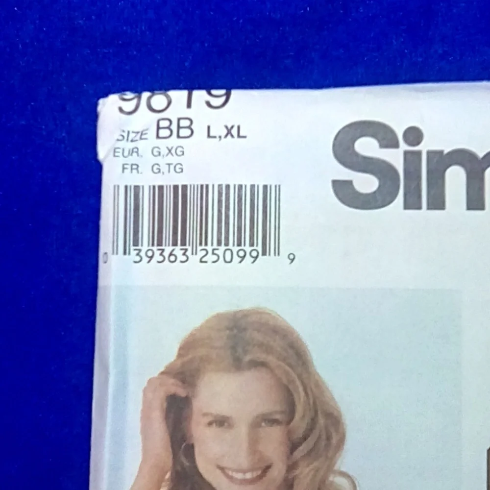 Simplicity 9819 2Hr Lined Vest Size L-XL
